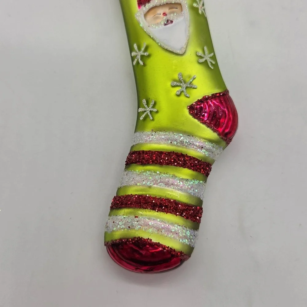 Old World Blown Glass Christmas Ornament Embellished 32432 Christmas Sock 2019
